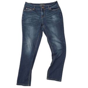 Cato Premium Contemporary Skinny Kick Straight Leg Dark Wash Jeans Size 12